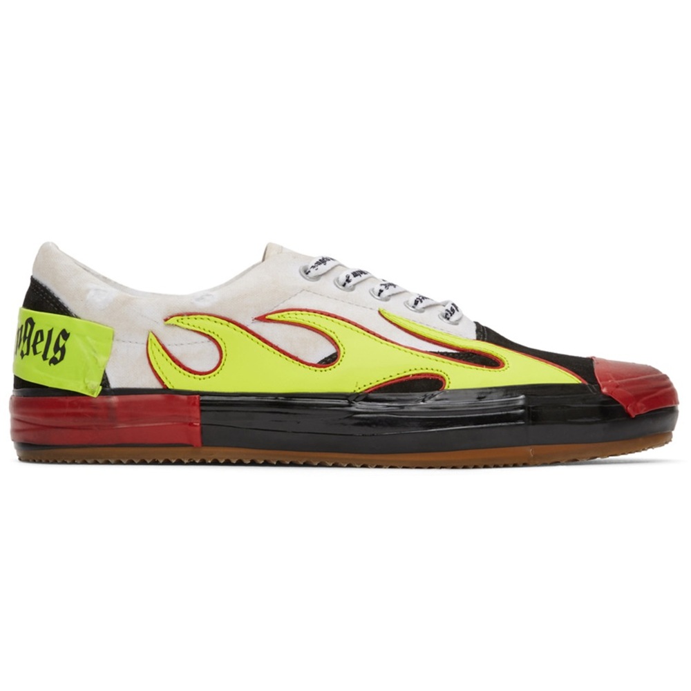 Palm Angels Multicolor Flames Low Top Sneakers 41 - Picture 1 of 14